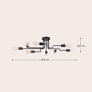 Потолочный светильник Maytoni G1lbert T532CL-08B цвет арматуры Черный-4