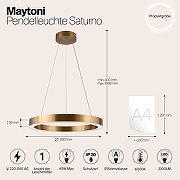 Подвесной светильник Maytoni Saturno MOD415PL-L45BS4K цвет латунь-15