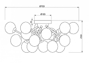 Потолочный светильник Maytoni Dallas MOD545PL-20CH цвет плафона/подвески Светло-серый, цвет арматуры Хром-8