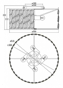 Потолочный светильник Maytoni Gel1d MOD184PL-04CH цвет плафона/подвески Белый, Прозрачный, цвет арматуры Хром-4