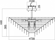 Потолочный светильник Maytoni Mazzo MOD130CL-14G цвет плафона/подвески Прозрачный, цвет арматуры Золото-4