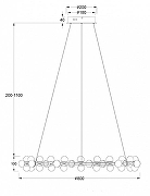Подвесной светильник Maytoni Tessara MOD081PL-L60G3K цвет плафона/подвески Белый, цвет арматуры Золото-5