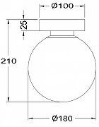 Настенно-потолочный светильник Maytoni Bas1c form MOD321WL-01G2 цвет плафона/подвески Белый, цвет арматуры Золото-7