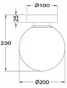 Настенно-потолочный светильник Maytoni Bas1c form MOD321WL-01G3 цвет плафона/подвески Белый, цвет арматуры Золото-2