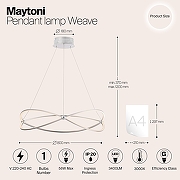 Подвесной светильник Maytoni Modern Weave MOD062PL-L56CH3K цвет никель-9