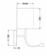 Настенный светильник Maytoni Bergamo MOD617WL-01CH цвет плафона/подвески Бежевый, цвет арматуры Хром-9