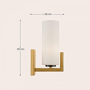 Настенный светильник Maytoni Fortano MOD089WL-01BS цвет плафона/подвески Белый, цвет арматуры Латунь, Черный-2