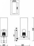 Настенный светильник Maytoni Fortano MOD089WL-01BS цвет плафона/подвески Белый, цвет арматуры Латунь, Черный-5