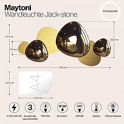 Настенный светильник Maytoni Jack-stone MOD314WL-L13G3K цвет плафона/подвески Золото, цвет арматуры Золото-6
