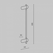 Настенный светильник Maytoni Rotta MOD413WL-L6B3K цвет плафона/подвески Черный, цвет арматуры Черный-9