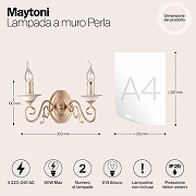 Настенный светильник Maytoni Elegant Perla ARM337-02-R цвет Бежевый, Золото-5