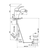Смеситель для биде Rav Slezak Labe L045.5KZ Золото-1