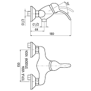 Смеситель для душа Rav Slezak Labe L081.5Z Золото-1