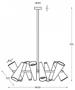 Люстра Maytoni Modern Giro MOD095PL-10W цвет плафона/подвески Белый, цвет арматуры Белый-4