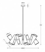 Люстра Maytoni G1ro MOD095PL-10BS цвет плафона/подвески Латунь, цвет арматуры Черный-3