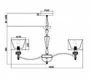 Люстра Maytoni Neoclassic Alicante MOD014CL-08N цвет плафона/подвески Белый, цвет арматуры Никель-8