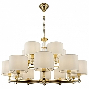 Люстра Maytoni Alloro MOD088PL-15BS цвет плафона/подвески Белый, цвет арматуры Латунь-1