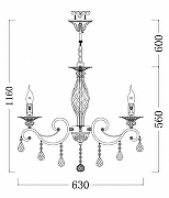 Люстра Maytoni Grace RC247-PL-06-R цвет плафона/подвески Прозрачный, цвет арматуры Бронза-6