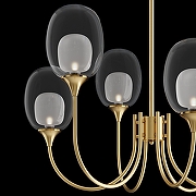 Люстра Maytoni Aura MOD016PL-06BS цвет плафона/подвески Белый, Прозрачный, цвет арматуры Латунь-3
