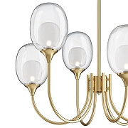 Люстра Maytoni Aura MOD016PL-06BS цвет плафона/подвески Белый, Прозрачный, цвет арматуры Латунь-4