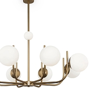 Люстра Maytoni Rendez-vous MOD109PL-08BS цвет плафона/подвески Белый, цвет арматуры Латунь-2