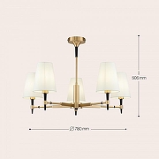 Люстра Maytoni Zaragoza H001CL-05BS цвет плафона/подвески Белый, цвет арматуры Латунь-5