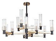 Люстра Divinare Barolo 2654/17 LM-12 цвет плафона/подвески Прозрачный, цвет арматуры Латунь-1