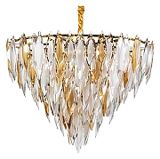 Люстра Divinare Cabrera 3509/01 LM-15 цвет плафона/подвески Прозрачный, Шампань, Коричневый, цвет арматуры Золото