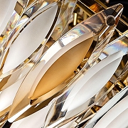 Люстра Divinare Cabrera 3509/01 LM-15 цвет плафона/подвески Прозрачный, Шампань, Коричневый, цвет арматуры Золото-5