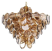 Люстра Divinare Chloe 7566/01 SP-18 цвет плафона/подвески Коньячный, цвет арматуры Золото
