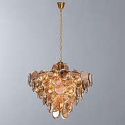 Люстра Divinare Chloe 7566/01 SP-18 цвет плафона/подвески Коньячный, цвет арматуры Золото-2