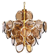 Люстра Divinare Chloe 7566/01 SP-8 цвет плафона/подвески Коньячный, цвет арматуры Золото