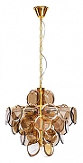 Люстра Divinare Chloe 7566/01 SP-8 цвет плафона/подвески Коньячный, цвет арматуры Золото-1