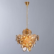 Люстра Divinare Chloe 7566/01 SP-8 цвет плафона/подвески Коньячный, цвет арматуры Золото-2
