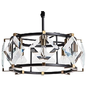 Люстра Divinare Elliot 7304/04 SP-8 цвет плафона/подвески Прозрачный, цвет арматуры Черный