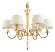 Люстра Divinare Florence 6819/19 SP-6 цвет плафона/подвески Бежевый, цвет арматуры Золото