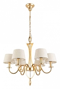 Люстра Divinare Florence 6819/19 SP-6 цвет плафона/подвески Бежевый, цвет арматуры Золото-1