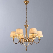 Люстра Divinare Florence 6819/19 SP-6 цвет плафона/подвески Бежевый, цвет арматуры Золото-2