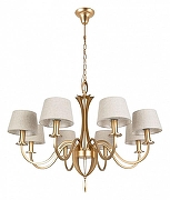 Люстра Divinare Florence 6819/19 SP-8 цвет плафона/подвески Бежевый, цвет арматуры Золото-1