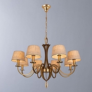 Люстра Divinare Florence 6819/19 SP-8 цвет плафона/подвески Бежевый, цвет арматуры Золото-2
