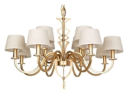 Люстра Divinare Florence 6819/19 SP-12 цвет плафона/подвески Бежевый, цвет арматуры Золото