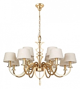 Люстра Divinare Florence 6819/19 SP-12 цвет плафона/подвески Бежевый, цвет арматуры Золото-1