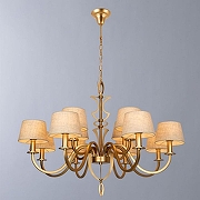 Люстра Divinare Florence 6819/19 SP-12 цвет плафона/подвески Бежевый, цвет арматуры Золото-2