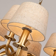 Люстра Divinare Florence 6819/19 SP-12 цвет плафона/подвески Бежевый, цвет арматуры Золото-3