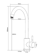 Смеситель для кухни Orange Steel M99-009b Черный матовый-8