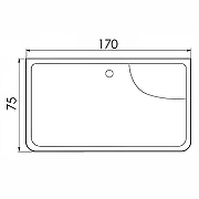 Акриловая ванна Wemor 170x75 S 10000006118 Белая-7