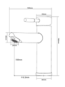 Смеситель для раковины Orange Steel M99-021b Черный матовый-8