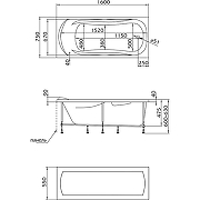 Акриловая ванна Marka One Kleo 160х75 01кл1675 без гидромассажа-6