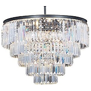 Люстра Divinare Nova 3001/01 LM-13 цвет плафона/подвески Прозрачный, цвет арматуры Черный, Золото