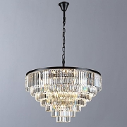 Люстра Divinare Nova 3001/01 LM-25 цвет плафона/подвески Прозрачный, цвет арматуры Черный-1
